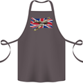 Supermarine Spitfire with the Union Jack Cotton Apron 100% Organic Dark Grey