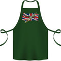 Supermarine Spitfire with the Union Jack Cotton Apron 100% Organic Forest Green