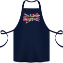 Supermarine Spitfire with the Union Jack Cotton Apron 100% Organic Navy Blue