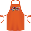 Supermarine Spitfire with the Union Jack Cotton Apron 100% Organic Orange