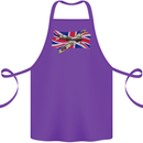 Supermarine Spitfire with the Union Jack Cotton Apron 100% Organic Purple