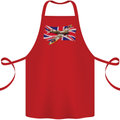 Supermarine Spitfire with the Union Jack Cotton Apron 100% Organic Red