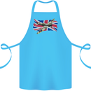 Supermarine Spitfire with the Union Jack Cotton Apron 100% Organic Turquoise