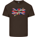 Supermarine Spitfire with the Union Jack Kids T-Shirt Childrens Chocolate