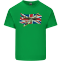 Supermarine Spitfire with the Union Jack Kids T-Shirt Childrens Irish Green