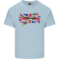 Supermarine Spitfire with the Union Jack Kids T-Shirt Childrens Light Blue