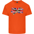 Supermarine Spitfire with the Union Jack Kids T-Shirt Childrens Orange