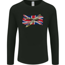 Supermarine Spitfire with the Union Jack Mens Long Sleeve T-Shirt Black