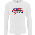 Supermarine Spitfire with the Union Jack Mens Long Sleeve T-Shirt White