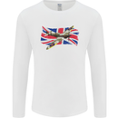Supermarine Spitfire with the Union Jack Mens Long Sleeve T-Shirt White
