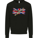 Supermarine Spitfire with the Union Jack Mens Sweatshirt Jumper Black