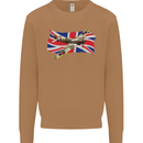 Supermarine Spitfire with the Union Jack Mens Sweatshirt Jumper Caramel Latte