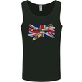 Supermarine Spitfire with the Union Jack Mens Vest Tank Top Black