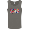Supermarine Spitfire with the Union Jack Mens Vest Tank Top Charcoal