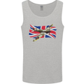 Supermarine Spitfire with the Union Jack Mens Vest Tank Top Sports Grey