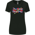 Supermarine Spitfire with the Union Jack Womens Wider Cut T-Shirt Black