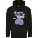 Support Your Local Planet Climate Change Childrens Kids Hoodie Black