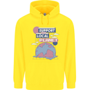 Support Your Local Planet Climate Change Childrens Kids Hoodie Yellow