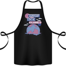 Support Your Local Planet Climate Change Cotton Apron 100% Organic Black