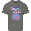 Support Your Local Planet Climate Change Kids T-Shirt Childrens Charcoal