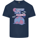 Support Your Local Planet Climate Change Kids T-Shirt Childrens Navy Blue