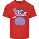 Support Your Local Planet Climate Change Kids T-Shirt Childrens Red