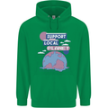Support Your Local Planet Climate Change Mens 80% Cotton Hoodie Irish Green