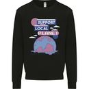Support Your Local Planet Climate Change Mens Sweatshirt Jumper Black