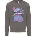 Support Your Local Planet Climate Change Mens Sweatshirt Jumper Charcoal