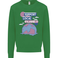Support Your Local Planet Climate Change Mens Sweatshirt Jumper Irish Green