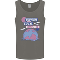 Support Your Local Planet Climate Change Mens Vest Tank Top Charcoal