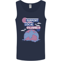Support Your Local Planet Climate Change Mens Vest Tank Top Navy Blue