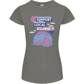 Support Your Local Planet Climate Change Womens Petite Cut T-Shirt Charcoal