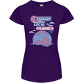 Support Your Local Planet Climate Change Womens Petite Cut T-Shirt Purple