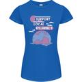 Support Your Local Planet Climate Change Womens Petite Cut T-Shirt Royal Blue
