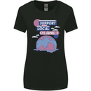 Support Your Local Planet Climate Change Womens Wider Cut T-Shirt Black