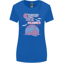 Support Your Local Planet Climate Change Womens Wider Cut T-Shirt Royal Blue