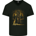 Supreme Pharoah of Death Fantasy Mens V-Neck Cotton T-Shirt Black