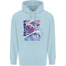 Surfing Axoloti Surfer Childrens Kids Hoodie Light Blue