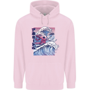 Surfing Axoloti Surfer Childrens Kids Hoodie Light Pink