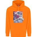 Surfing Axoloti Surfer Childrens Kids Hoodie Orange