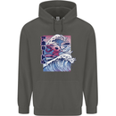 Surfing Axoloti Surfer Childrens Kids Hoodie Storm Grey