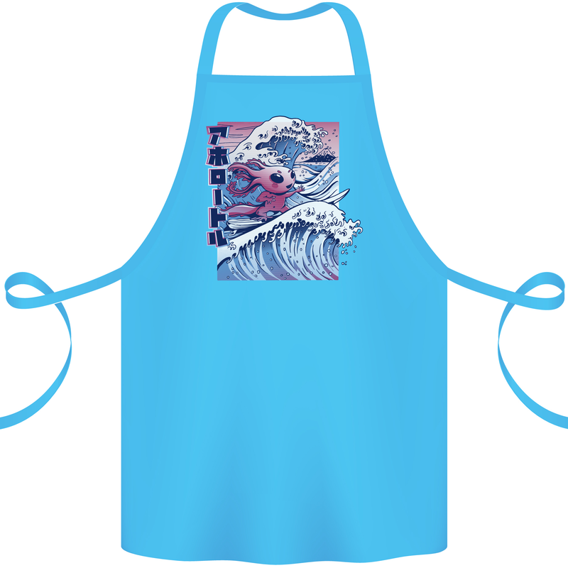 Surfing Axoloti Surfer Cotton Apron 100% Organic Turquoise