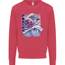 Surfing Axoloti Surfer Kids Sweatshirt Jumper Heliconia
