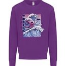 Surfing Axoloti Surfer Kids Sweatshirt Jumper Purple