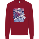 Surfing Axoloti Surfer Kids Sweatshirt Jumper Red