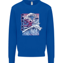 Surfing Axoloti Surfer Kids Sweatshirt Jumper Royal Blue