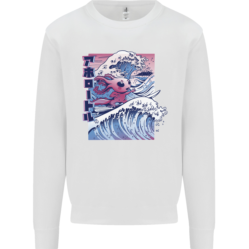 Surfing Axoloti Surfer Kids Sweatshirt Jumper White