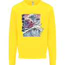 Surfing Axoloti Surfer Kids Sweatshirt Jumper Yellow