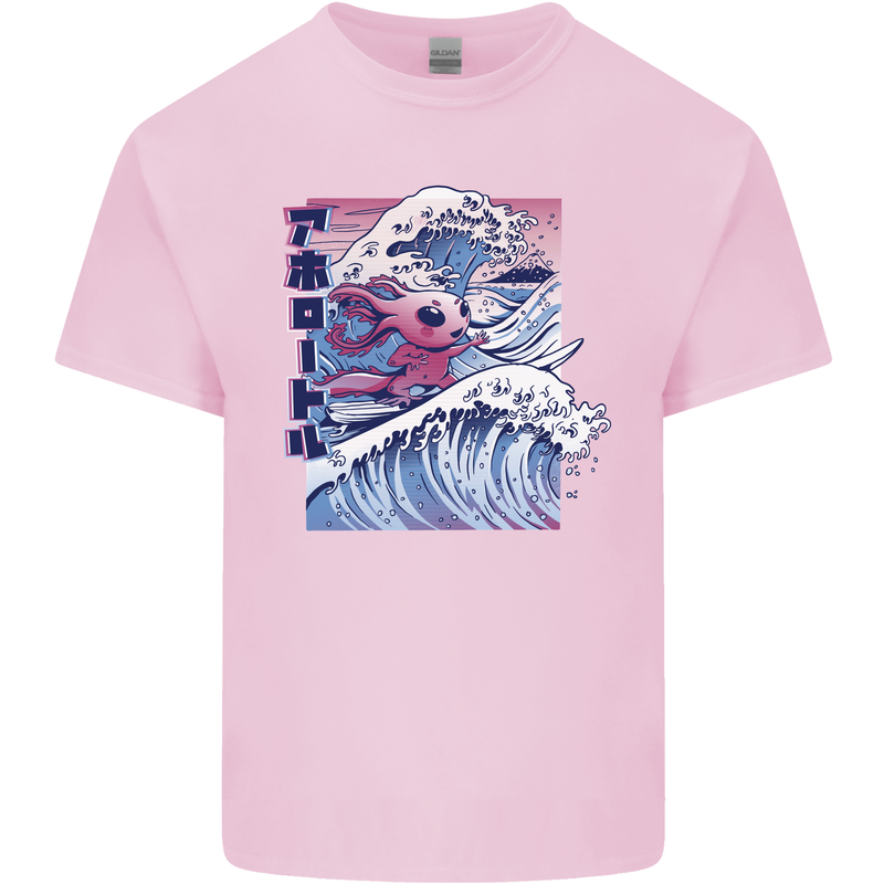 Surfing Axoloti Surfer Kids T-Shirt Childrens Light Pink